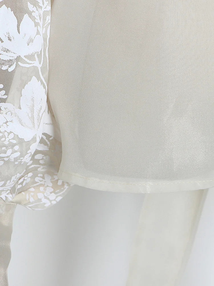 Embroidered Lapel Blouse