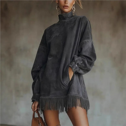 Retro Suede Tassel Zara vibes