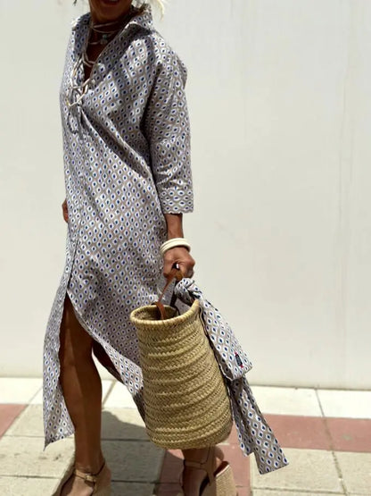 Striped Side Split Dress