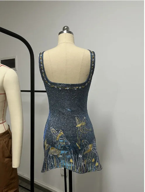 Clio Party Blue Mini Dress