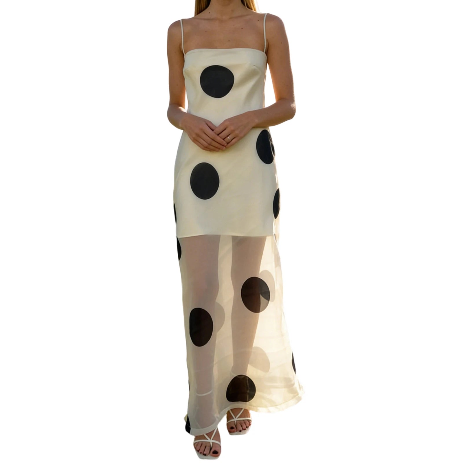 Big polka dots organza Dress - Shellss