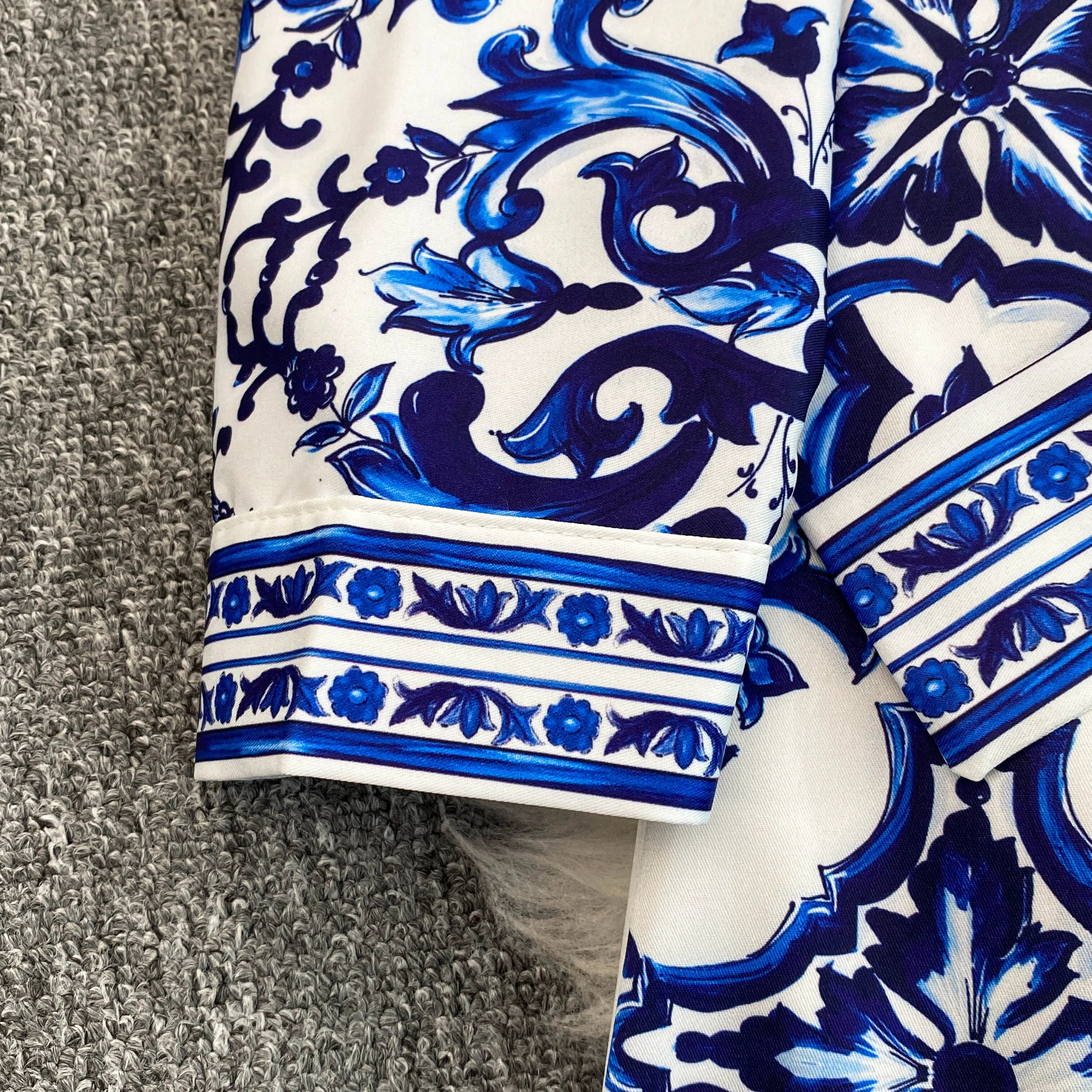 Spring Retro Blue White Red Dolce Dress - Shellss