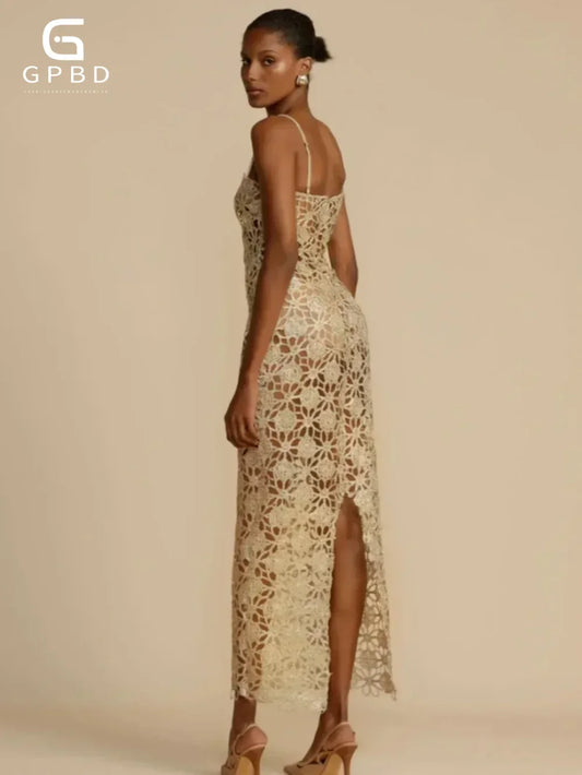 Golden sparkly Embroidered