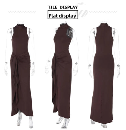 Trendy Brown Bodycon party dress