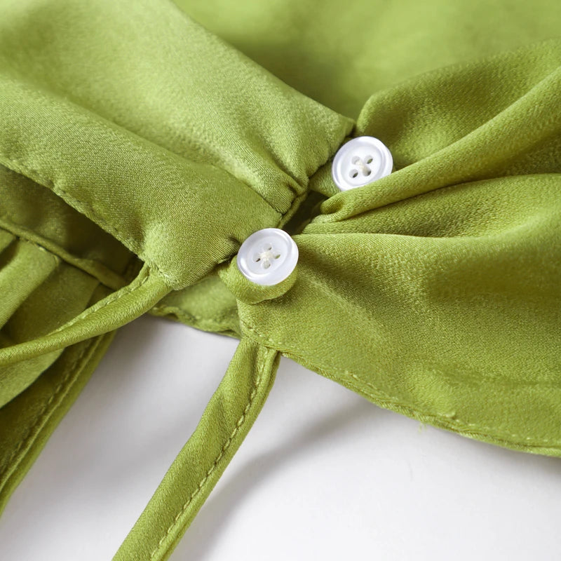 Elegant Satin Ribbons Halter Party Dress