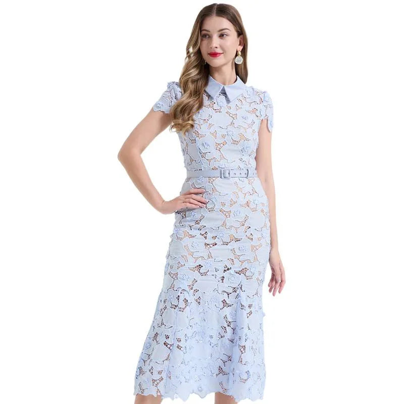 Lace Fish Tail Dress selfportarit