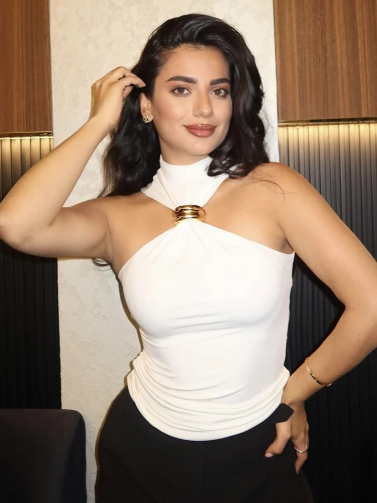 Vintage metal ring Turtle neck