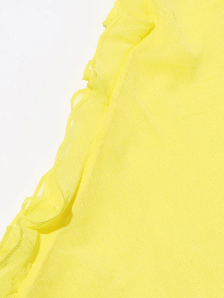 Rüschen Eine Schulter Rückenfrei 