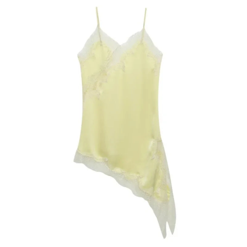 Lace Trim Asymmetrical Top Zara Vibes - Shellss