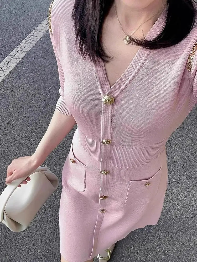 Pink Buttoned Sandro Vibes
