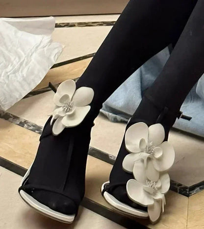 Designer flower heels