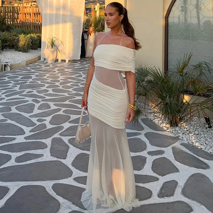 Off-shoulder Strapless Party Long Dress