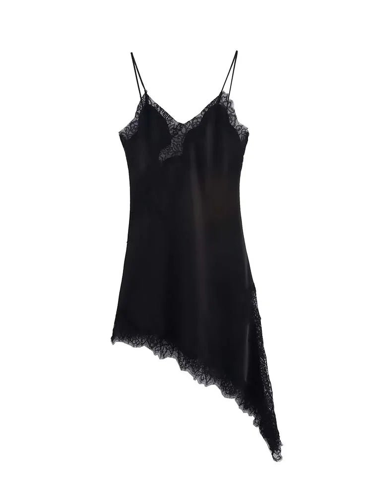 Zara Lace Asymmetric Dress- 24 hrs - Shellss