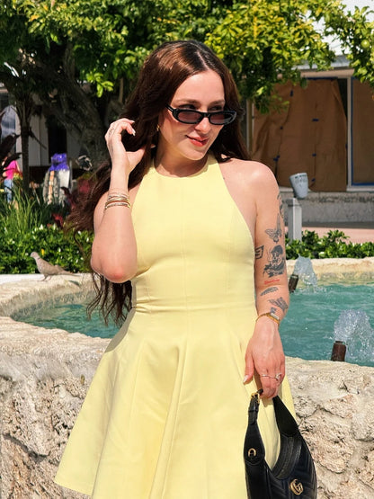 1 Yellow Mini Dress- Super Trendy