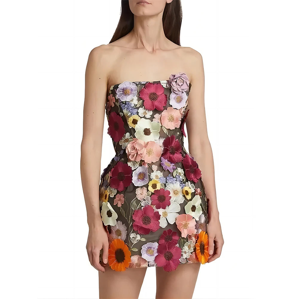 3D Flower Party Dress