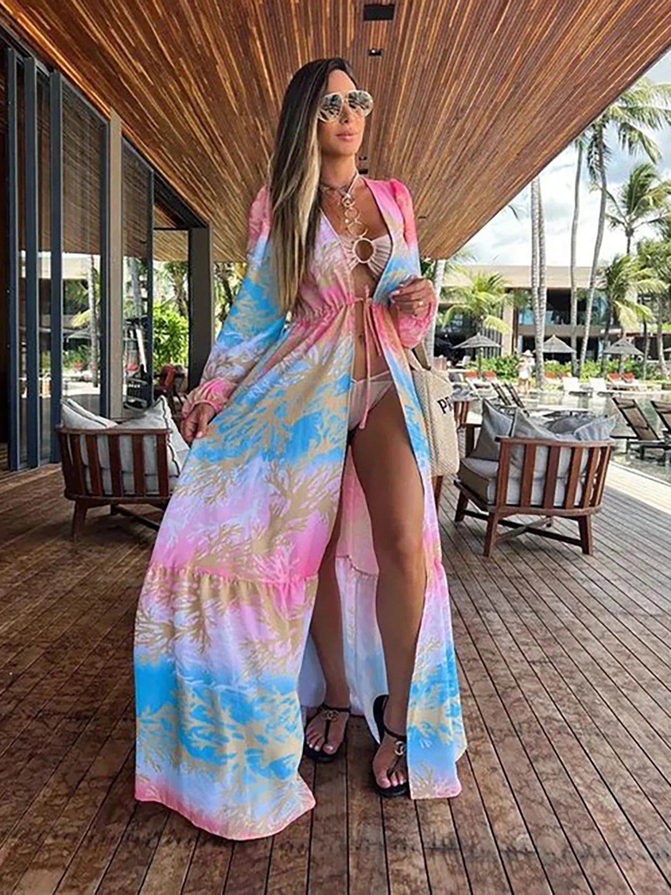 Bikini Beach Cover up Tunics Kaftan