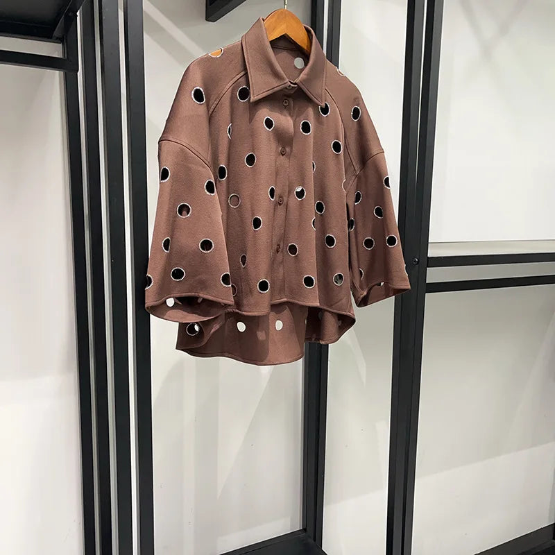 LAtest Diamond Brown Sandro Maje Shirt