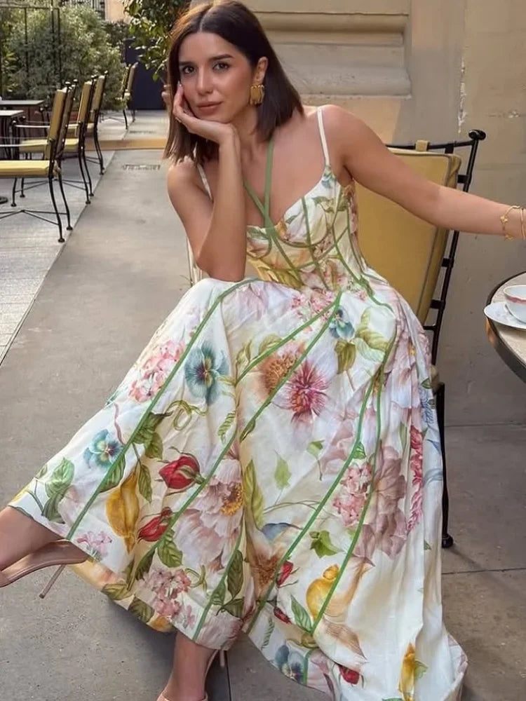 Corset floral A-line Summer Dress