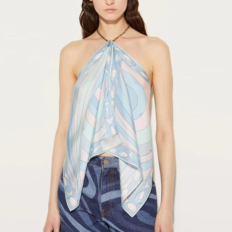 Pucci Halter Tank Tops - Shellss
