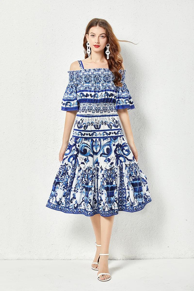Porcelain Majolica Print MIdi