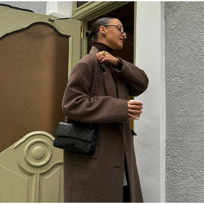 LONG Chic woolen coat