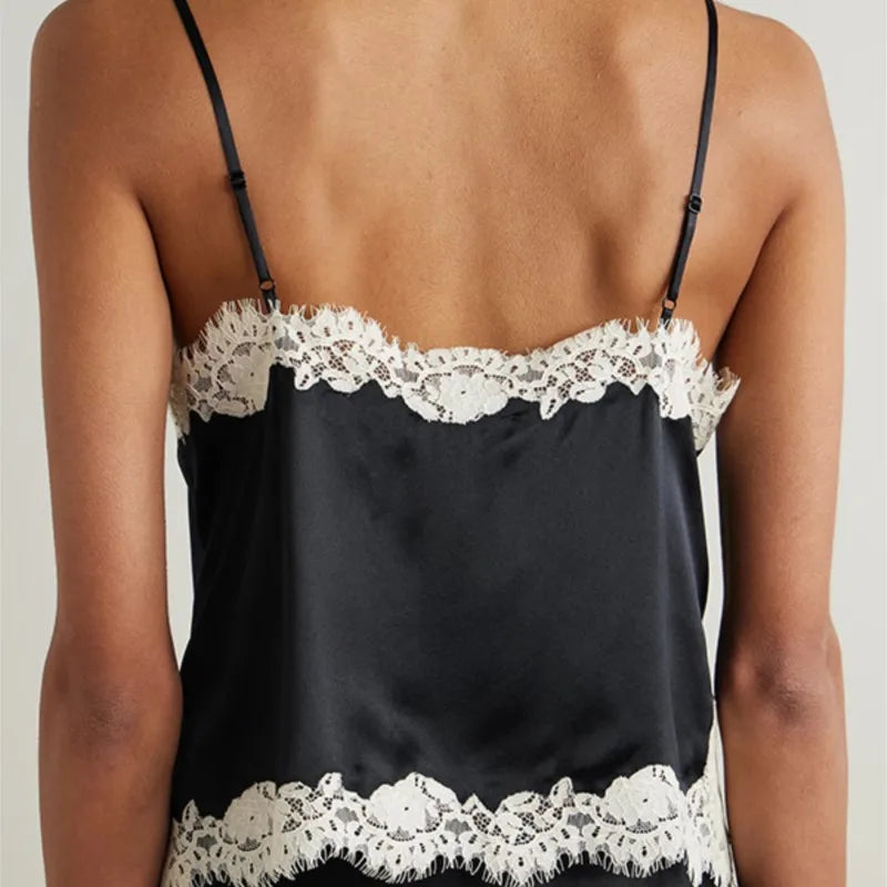 Lace Sling Top Skirt Top Set