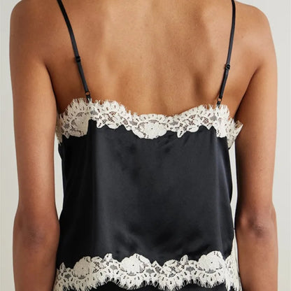 Lace Sling Top Skirt Top Set