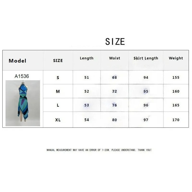 Irregular Satin Print Suit Women Halter Neck Lace Up Tank Top Midi Skirt 2 Pieces Set 2026 New Lady Summer Casual Vacation Wear