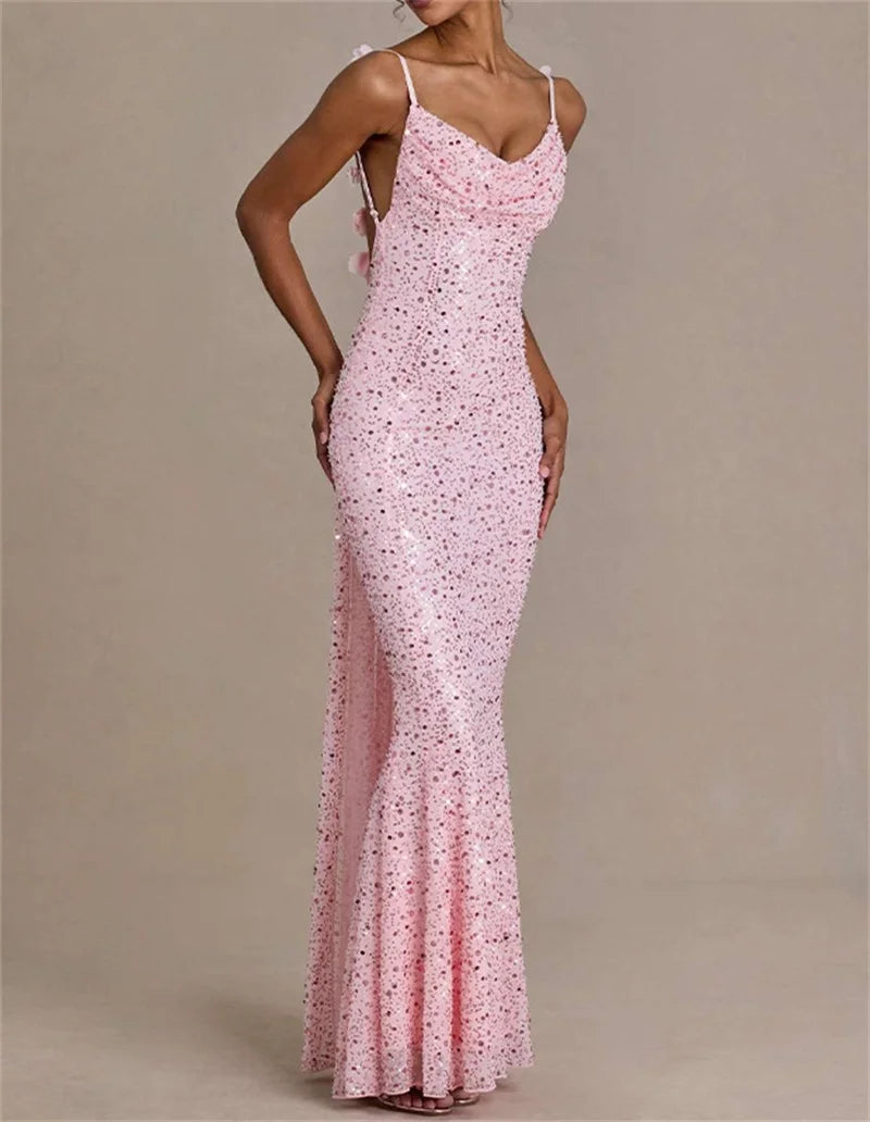 Backless Long Sheath Party