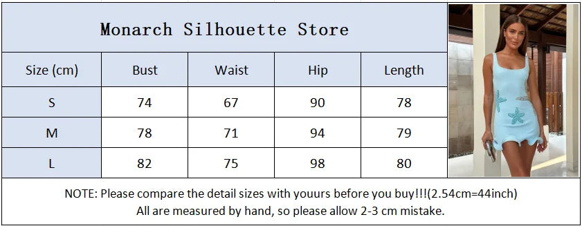 1 Starfish Sequins embroidered Mini Dresses