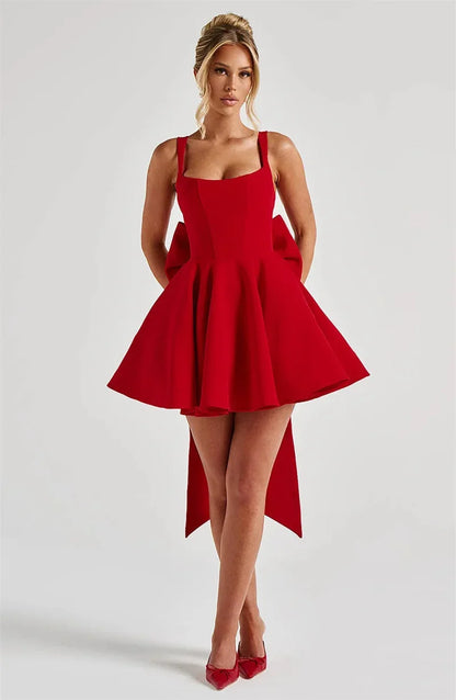 A Line Bow Corset Dress
