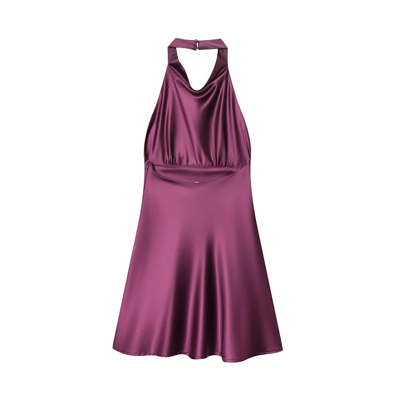 Satin Halter Mini Zara Vibes