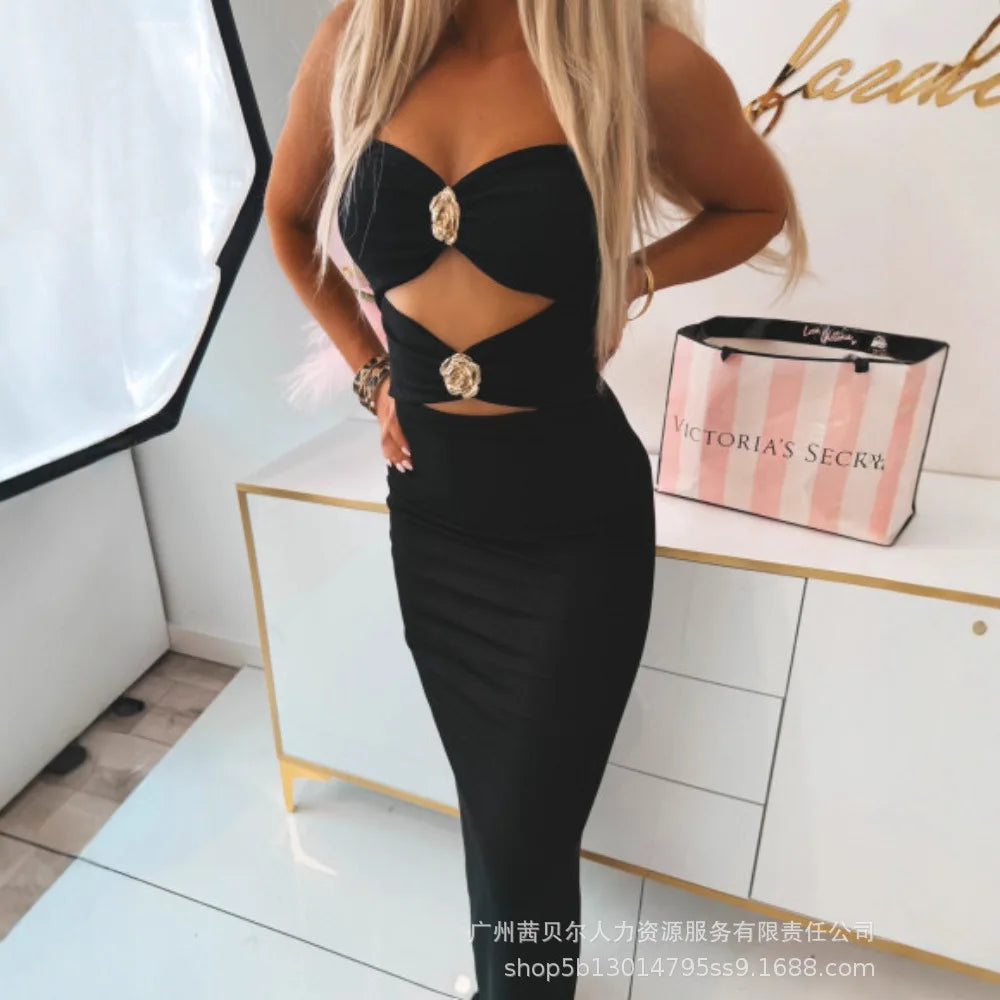 Black Backless Dress