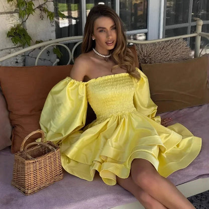 Off Shoulder Mini Dress Sexy Spicy