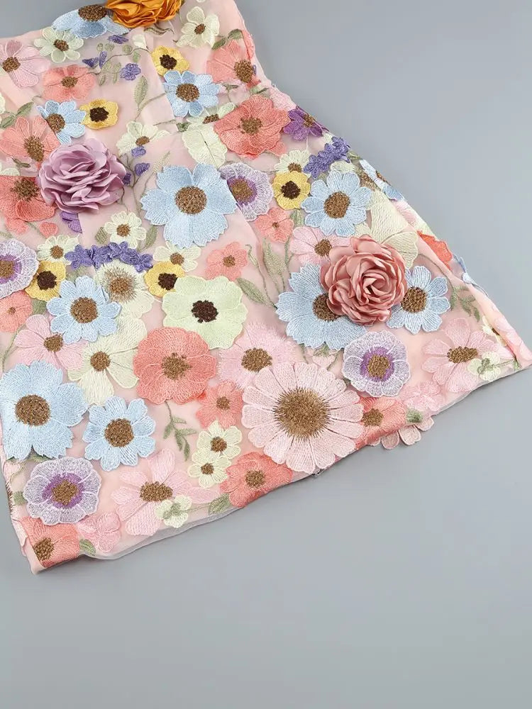 3D Flower Party Dress