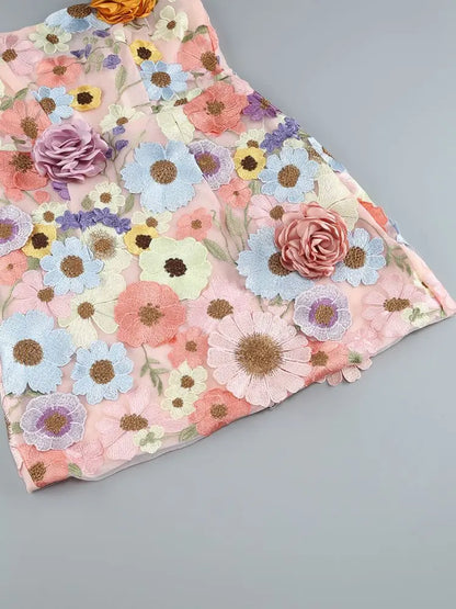3D Flower Party Dress