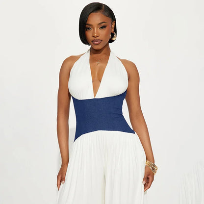 Halter neck Wide Leg Jumpsuit