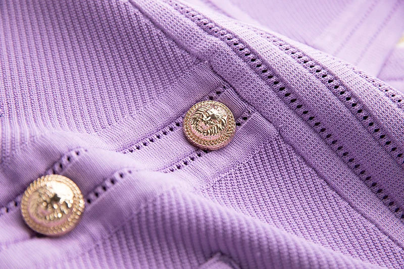 Lavender Gold Buttoned Mini