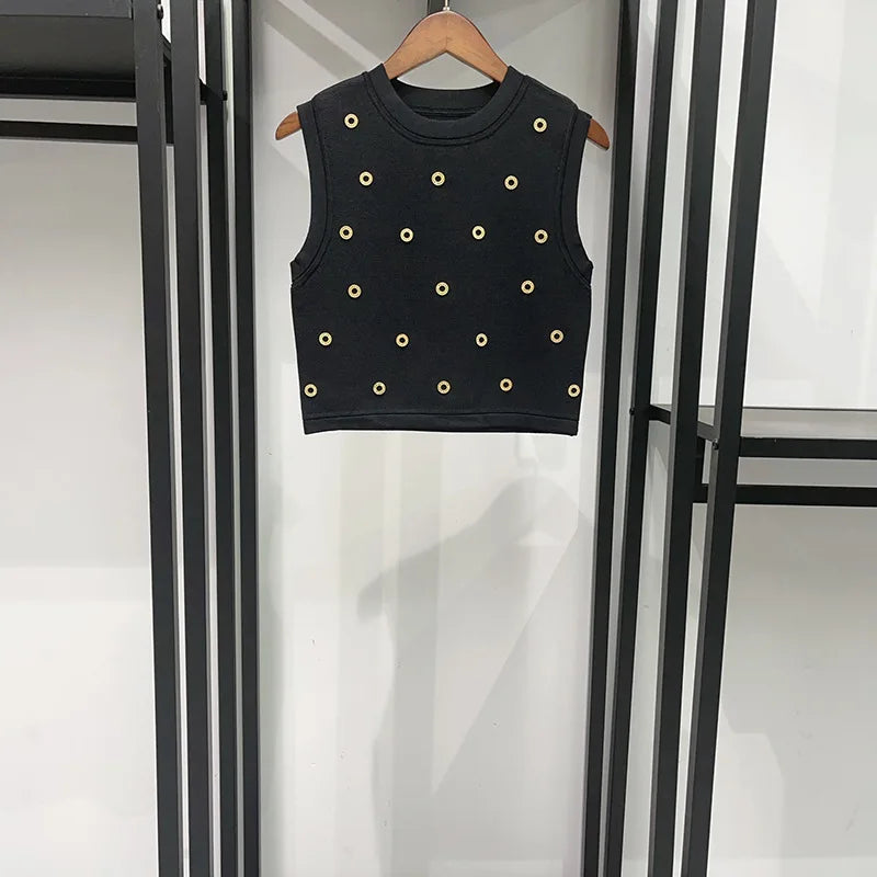 Sandro Maje Eyelets top & skirt