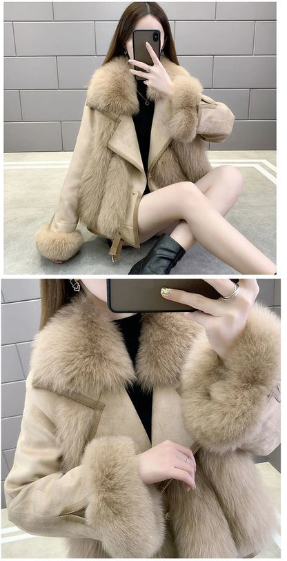 Women's Short Faux Coat Autumn Winter Imitation