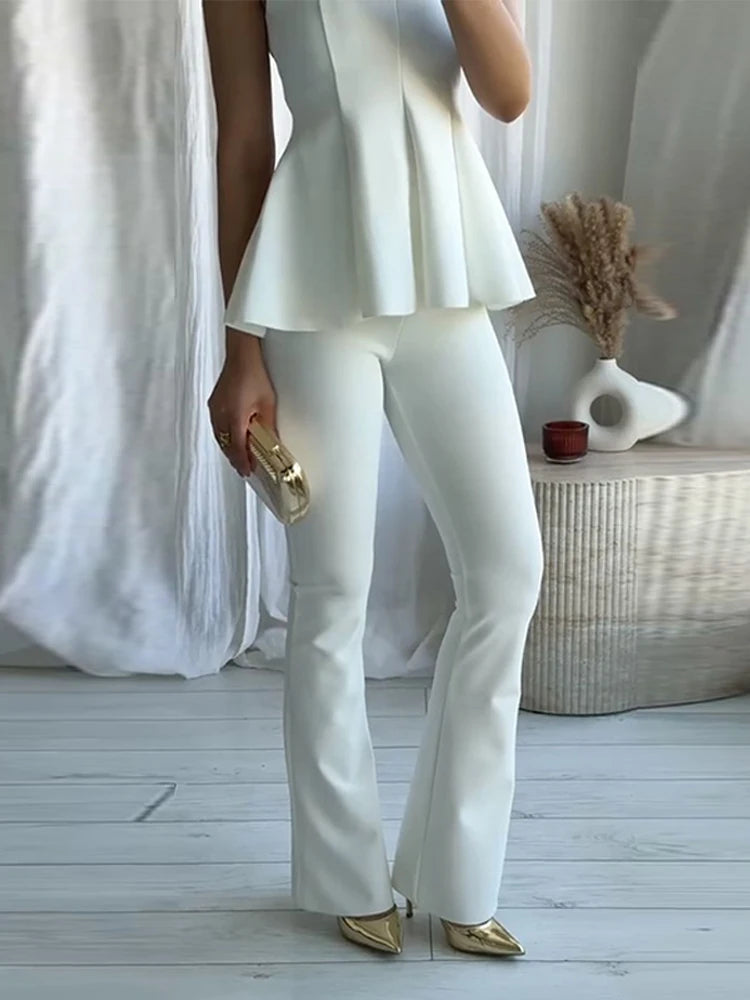 Elegant Pleated Top Trouser