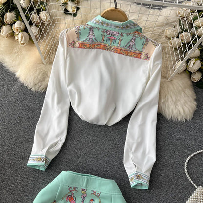 Vintage Bohemian Skirt Set