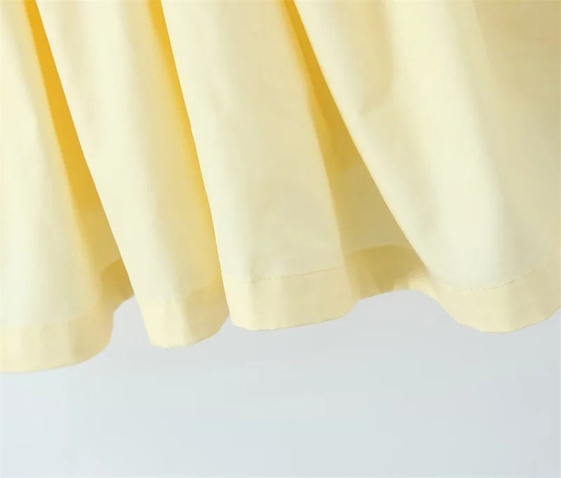 Puffy halter A-Line dress