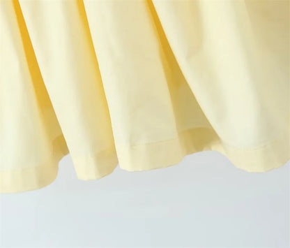 Puffy halter A-Line dress