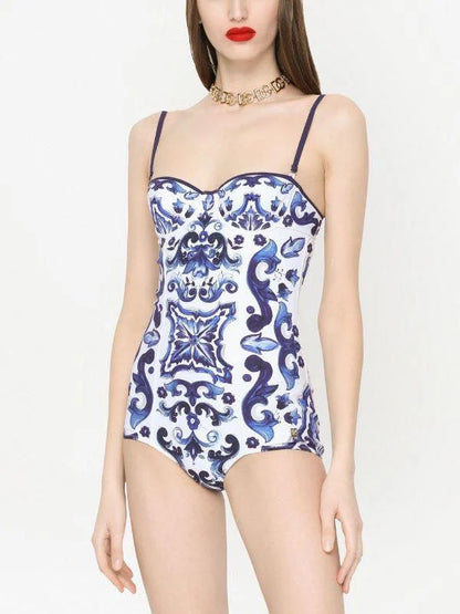 1Dolce Queen majolica Print Bikini