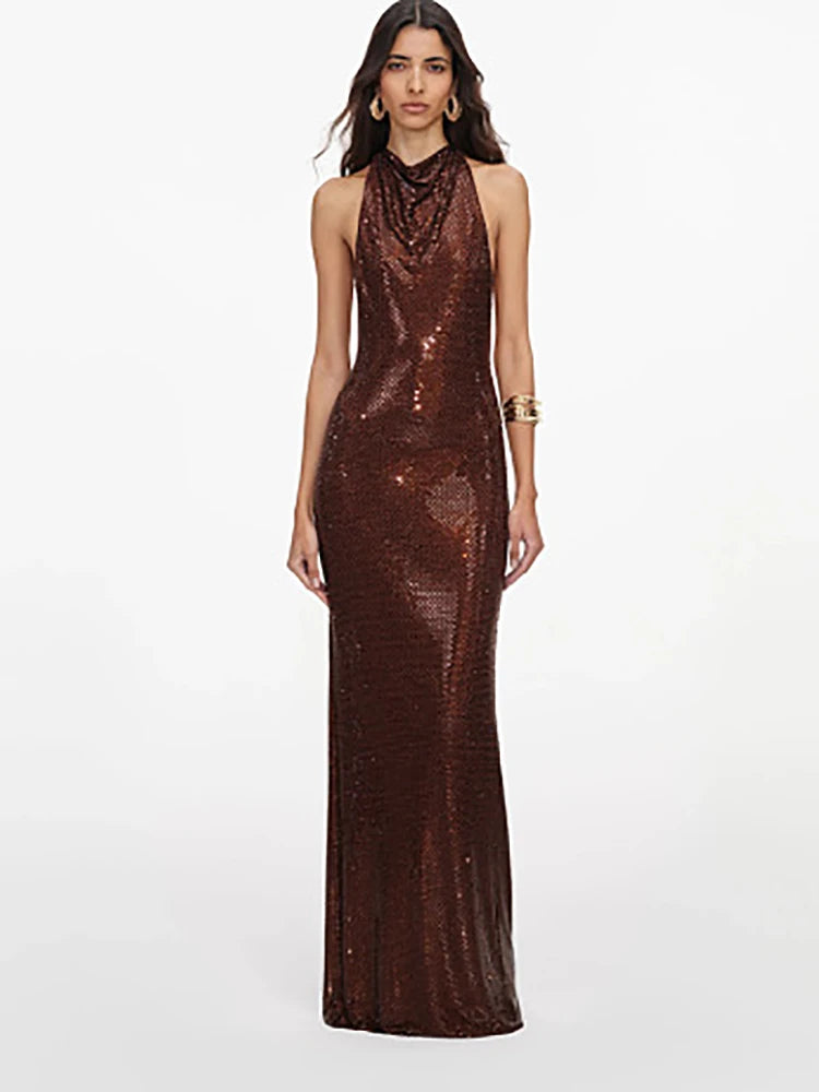 Sexy Halter Neck Glitter Diamonds PArty