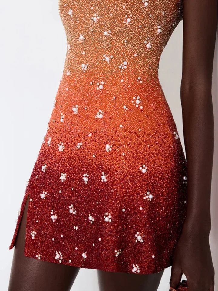 Party Gradient Sunset Embroidered Mini Clio