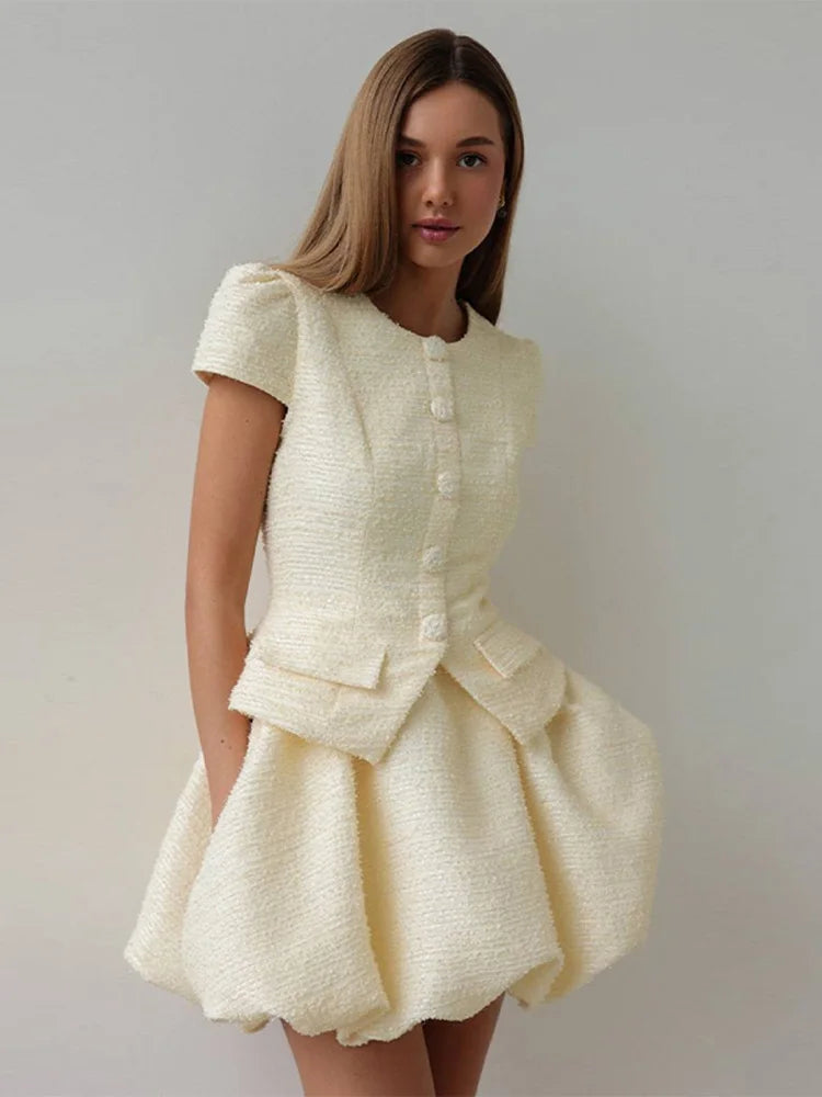 Elegant Solid Slim Women's 2 Pcs Suits