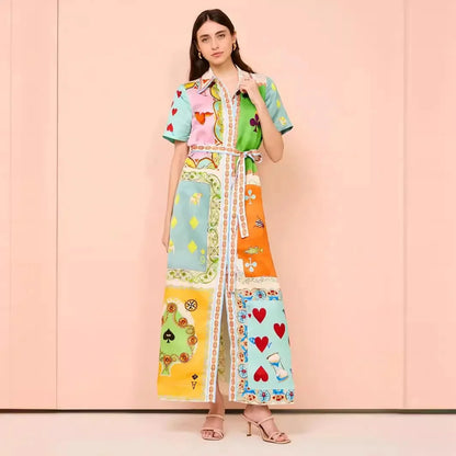 Casual Colorful summer Belted