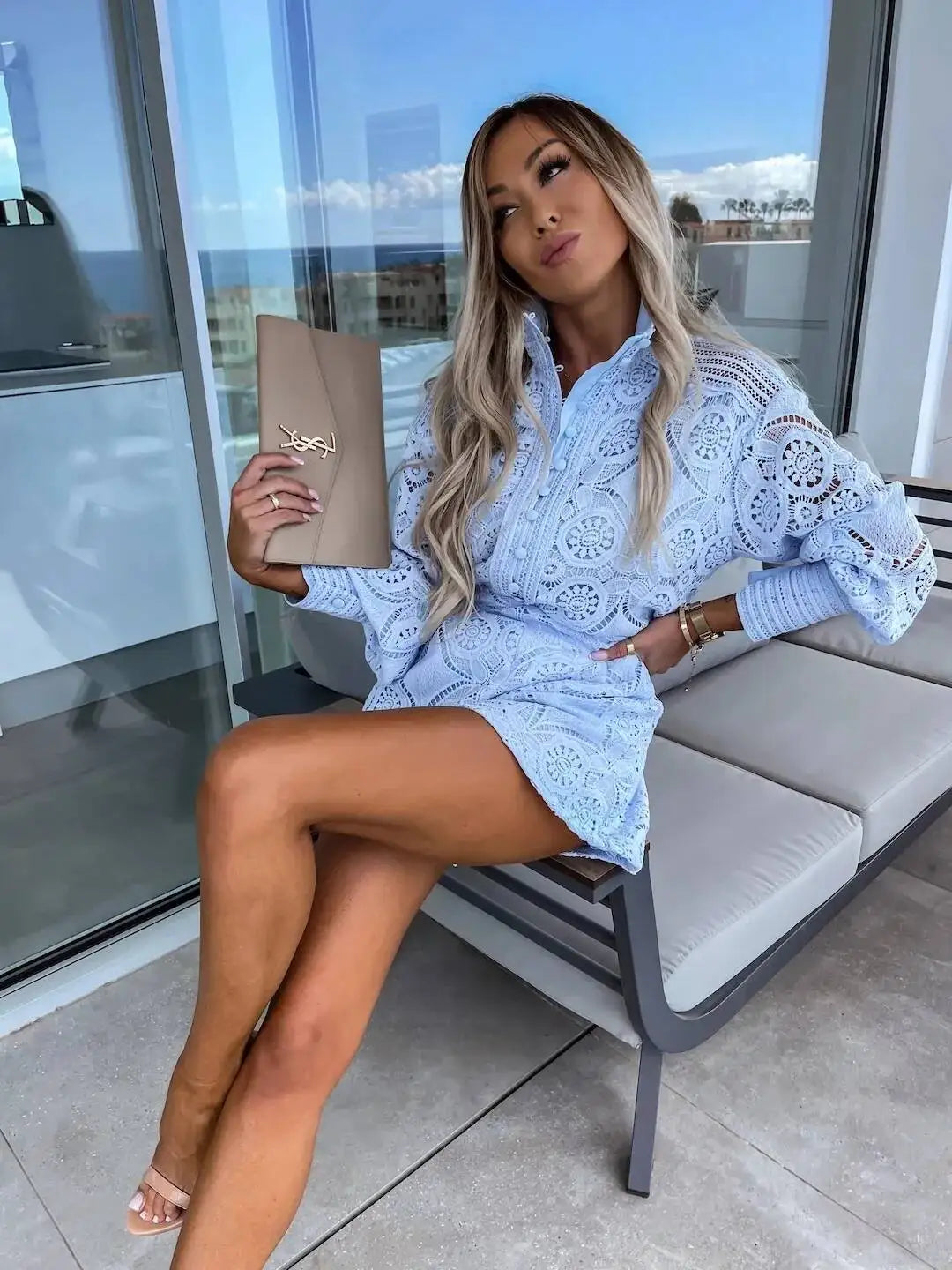 Lace Shorts Two Pieces Set